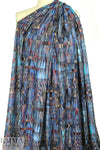 Italian slatted abstract hammered viscose woven