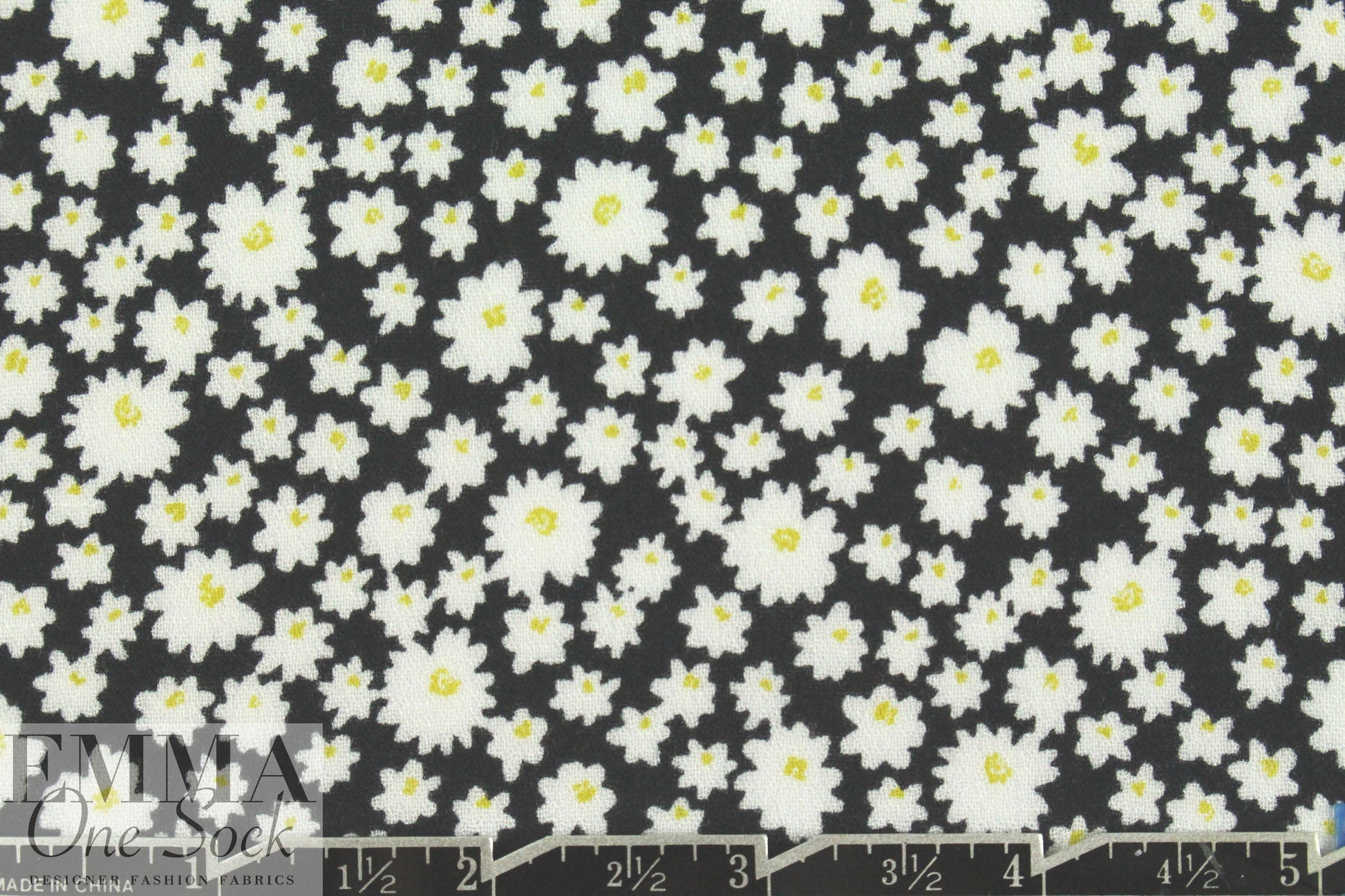 Italian teeny floral viscose crepe woven