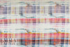 Italian streaky plaid print viscose woven .875 yds