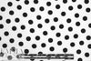 Italian black on white dot drapey viscose woven