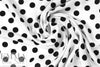 French black on white dot drapey viscose woven 1.5 yds