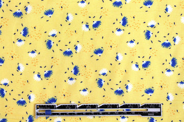 Italian little flower bursts viscose woven - yellow