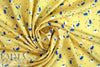 Italian little flower bursts viscose woven - yellow 1.875 yd