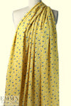 Italian little flower bursts viscose woven - yellow 1.375 yd