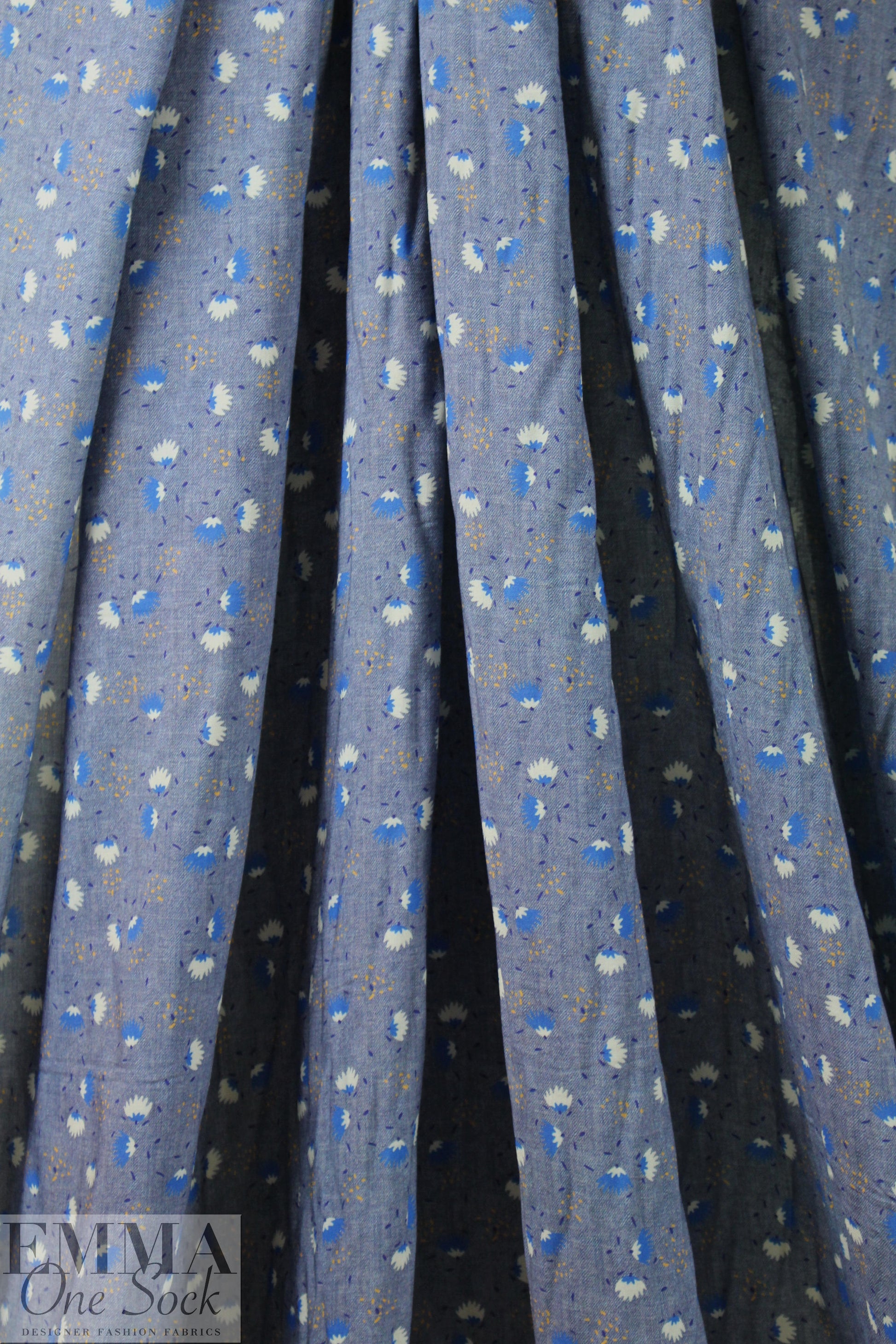 Italian little flower bursts drapey viscose woven