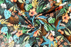 Italian tropical garden drapey viscose woven