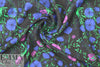 Italian satin back viscose woven floral