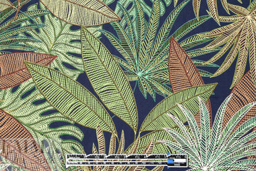 Italian tropical leaf viscose woven