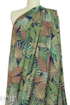 Italian tropical leaf viscose woven