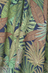 Italian tropical leaf viscose woven