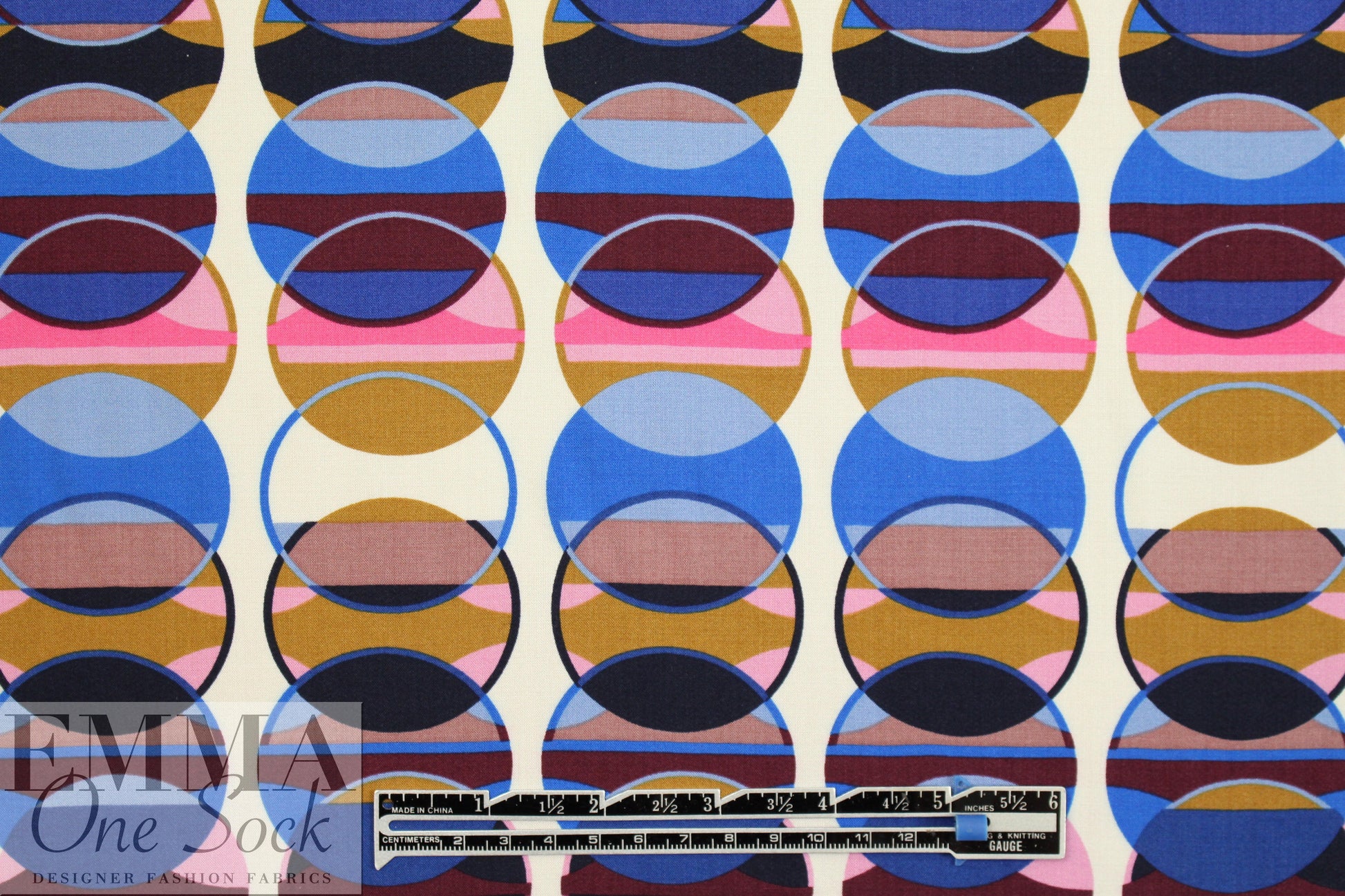 Italian graphic spheres drapey viscose woven