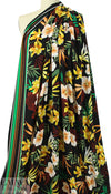 German viscose crepe woven - single border tropical