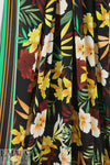 German viscose crepe woven - single border tropical