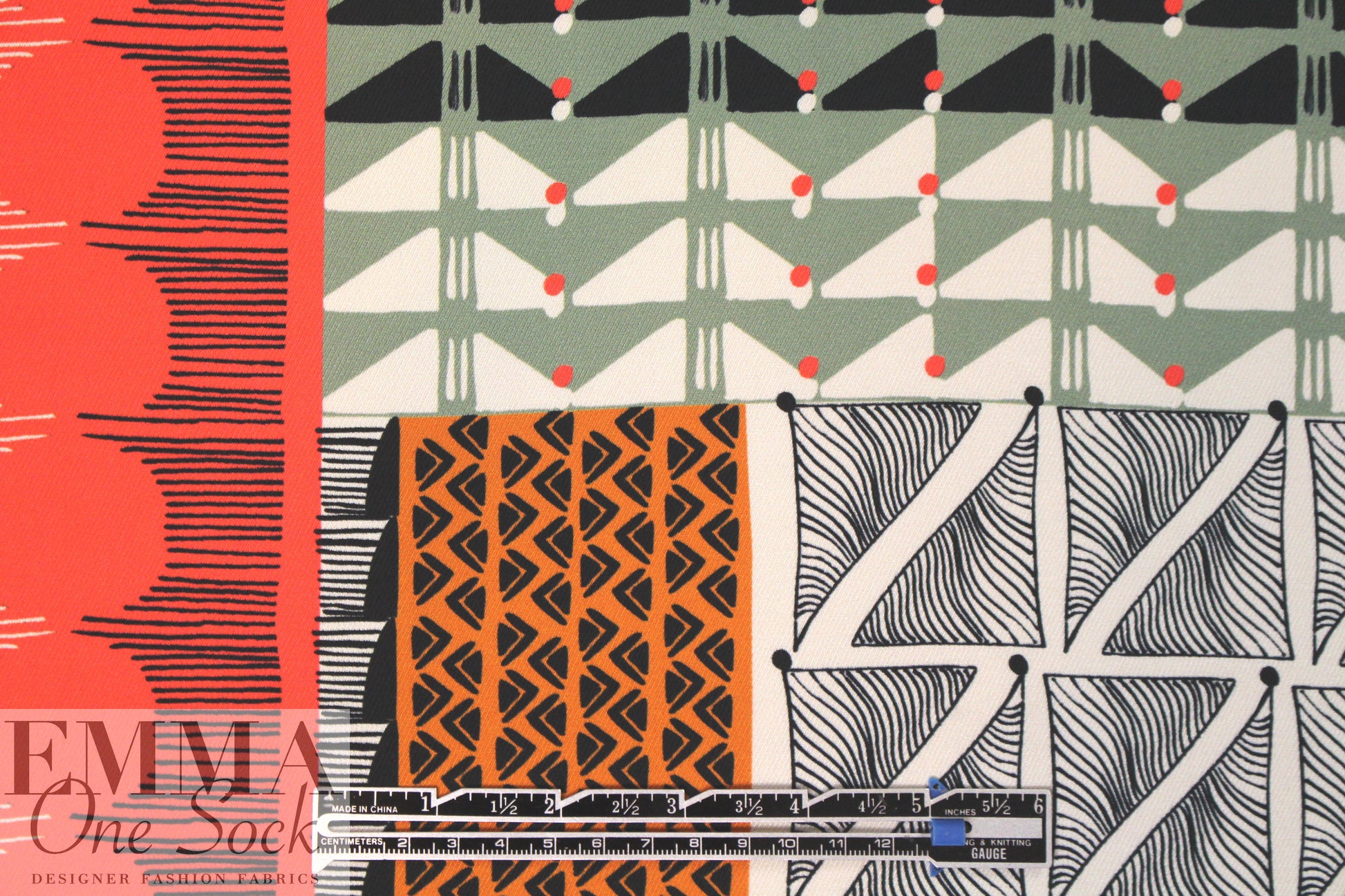 German panel viscose twill woven - 'graphic tapestry'