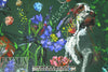 Italian viscose crepe woven - fleurs et chiens *FLAW*