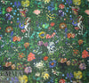 Italian viscose crepe woven - fleurs et chiens *FLAW* 1.25 yds