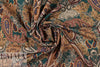 French viscose woven - teal/nutmeg paisley