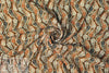 French viscose drapey woven - autumn leaf graphic 1.625 yd