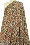 French viscose drapey woven - autumn leaf graphic 1.875 yd