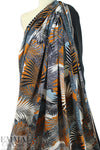 French viscose drapey woven - jungle ferns