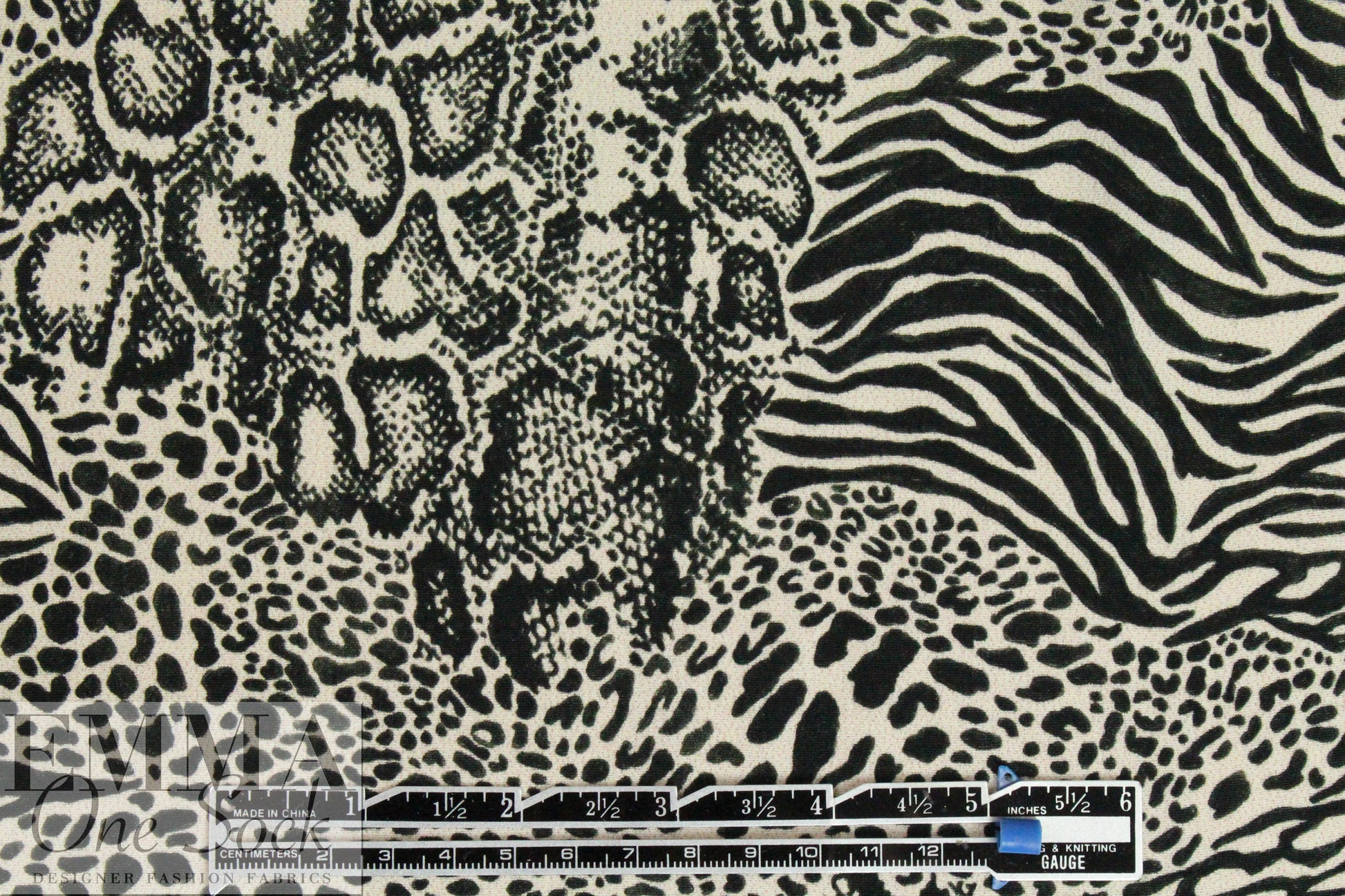 Italian viscose crepe woven - jungle graphic 1.875 yd