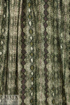 Italian olive/plum reptile design viscose challis