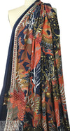 Italian viscose border print crepe woven - deco dream world