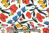 Italian viscose crepe woven - fleurs heureuses 1.375 yd