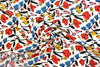 Italian viscose crepe woven - fleurs heureuses 1.375 yd