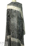 Italian graphic borders viscose crepe georgette 1.625 yd