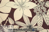 Italian wine floral silhouette cotton/viscose shirting 1.5 yds