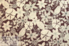 Italian wine floral silhouette cotton/viscose shirting