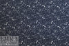Italian viscose crepe woven - navy/white graphic whimsy