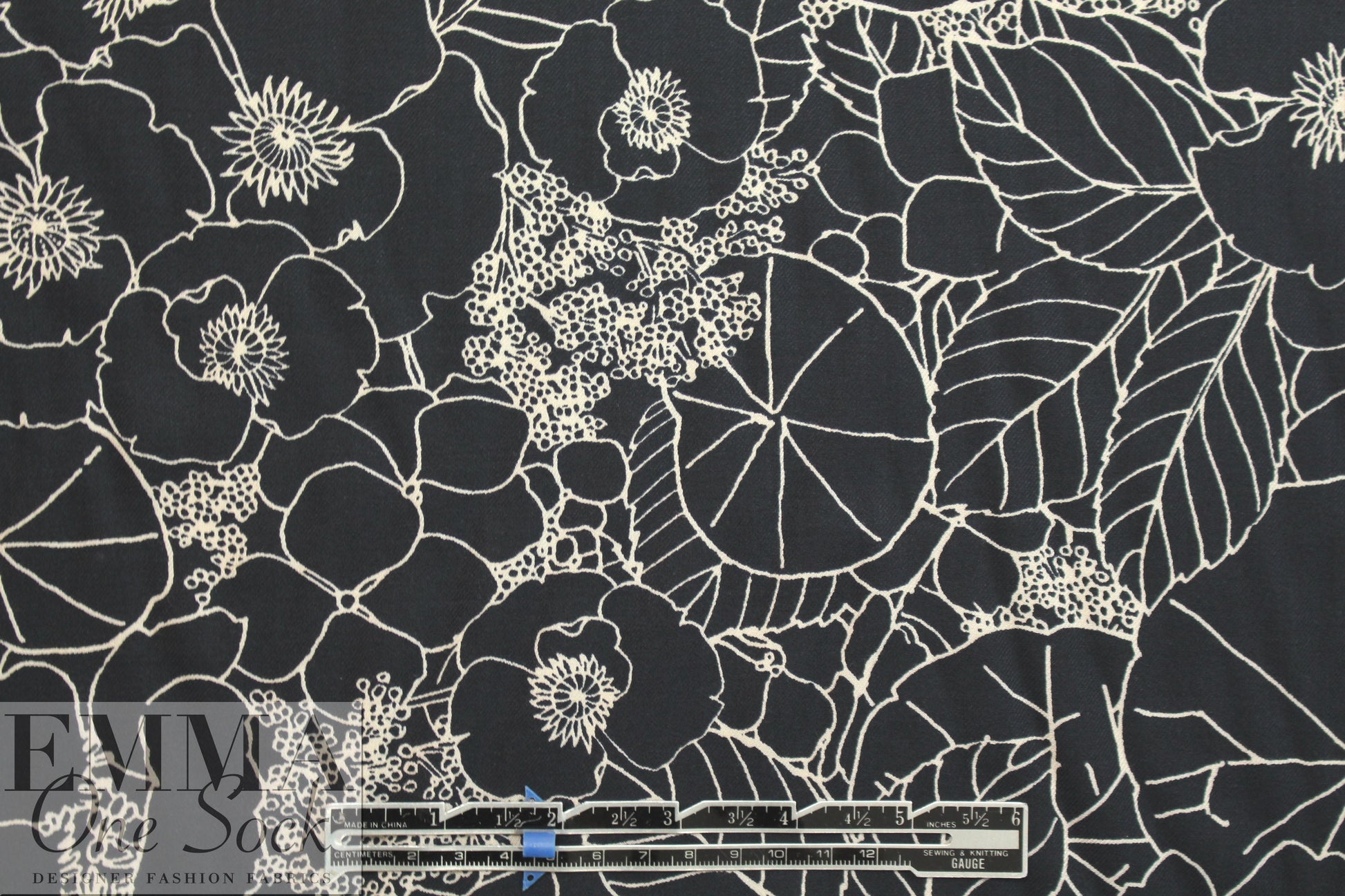 Italian deco silhouette viscose drapey twill woven 1.875 yd