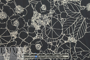 Italian deco silhouette viscose drapey twill woven 1.875 yd