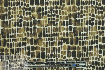 Italian earthtones animal print viscose challis