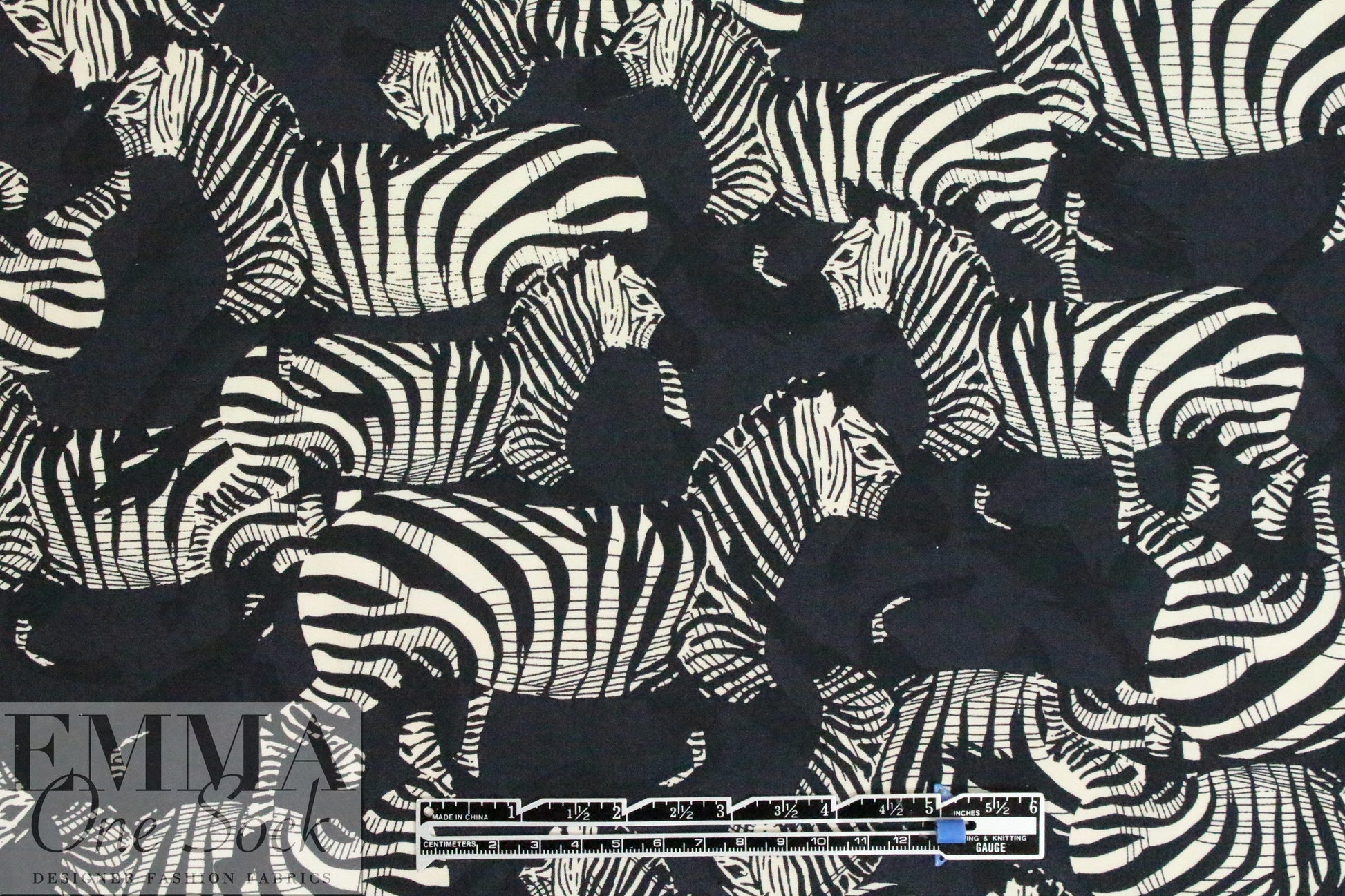 Italian viscose drapey woven - zebra 1.375 yds