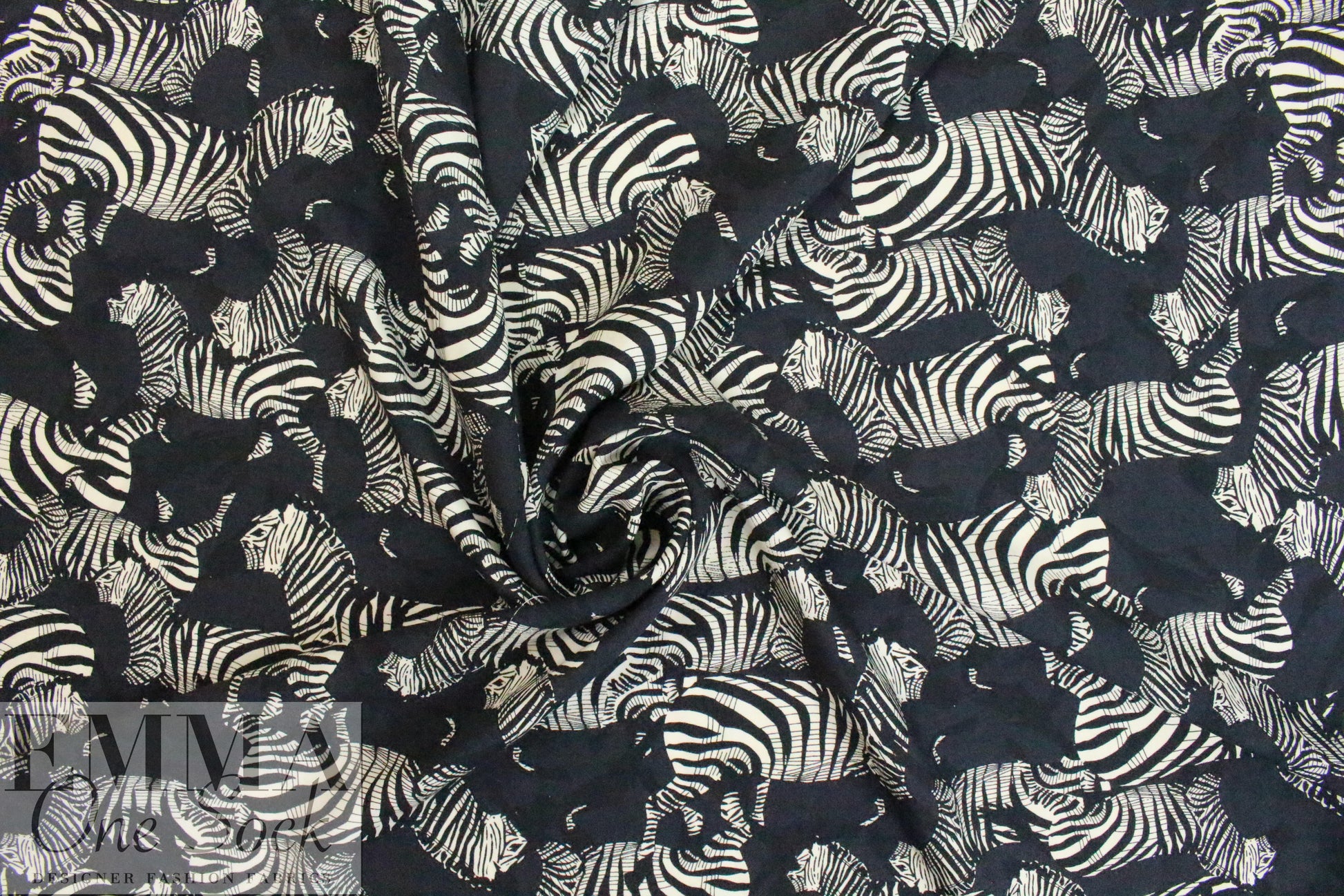 Italian viscose drapey woven - zebra