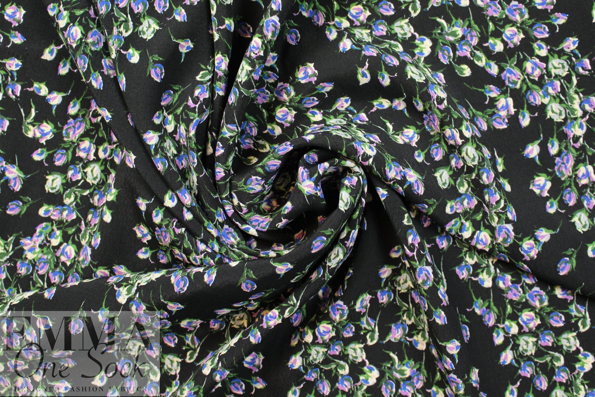Italian viscose crepe woven - 'soon to bloom' 1.625 yd