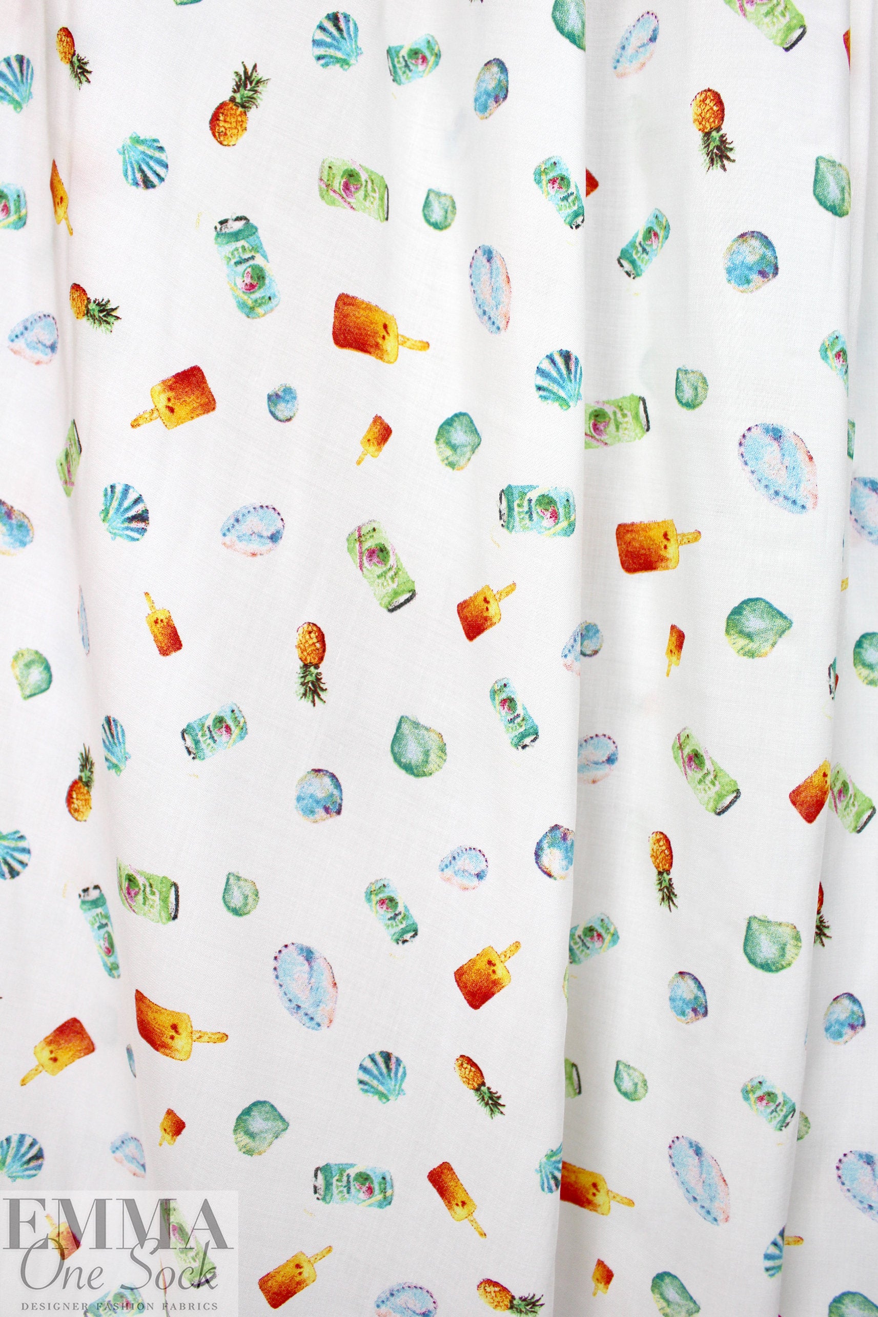 Italian viscose voile - beach party 1.375 yd