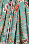 Italian 'daylily paisley' drapey viscose woven