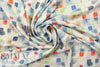 Italian 'watercolor tiles' drapey viscose woven