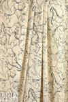 Italian 'equine sketch' drapey viscose woven 2.125 yds