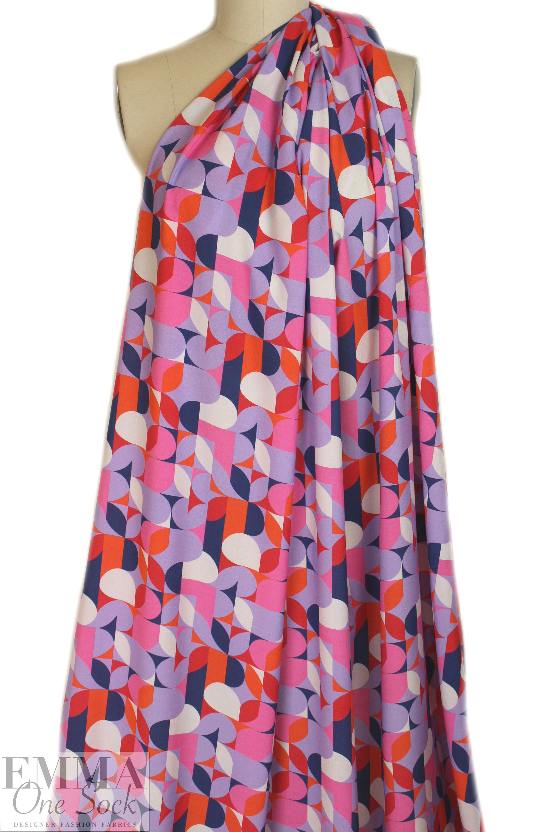 Italian contempo graphic 2 drapey viscose woven 1.5 yds