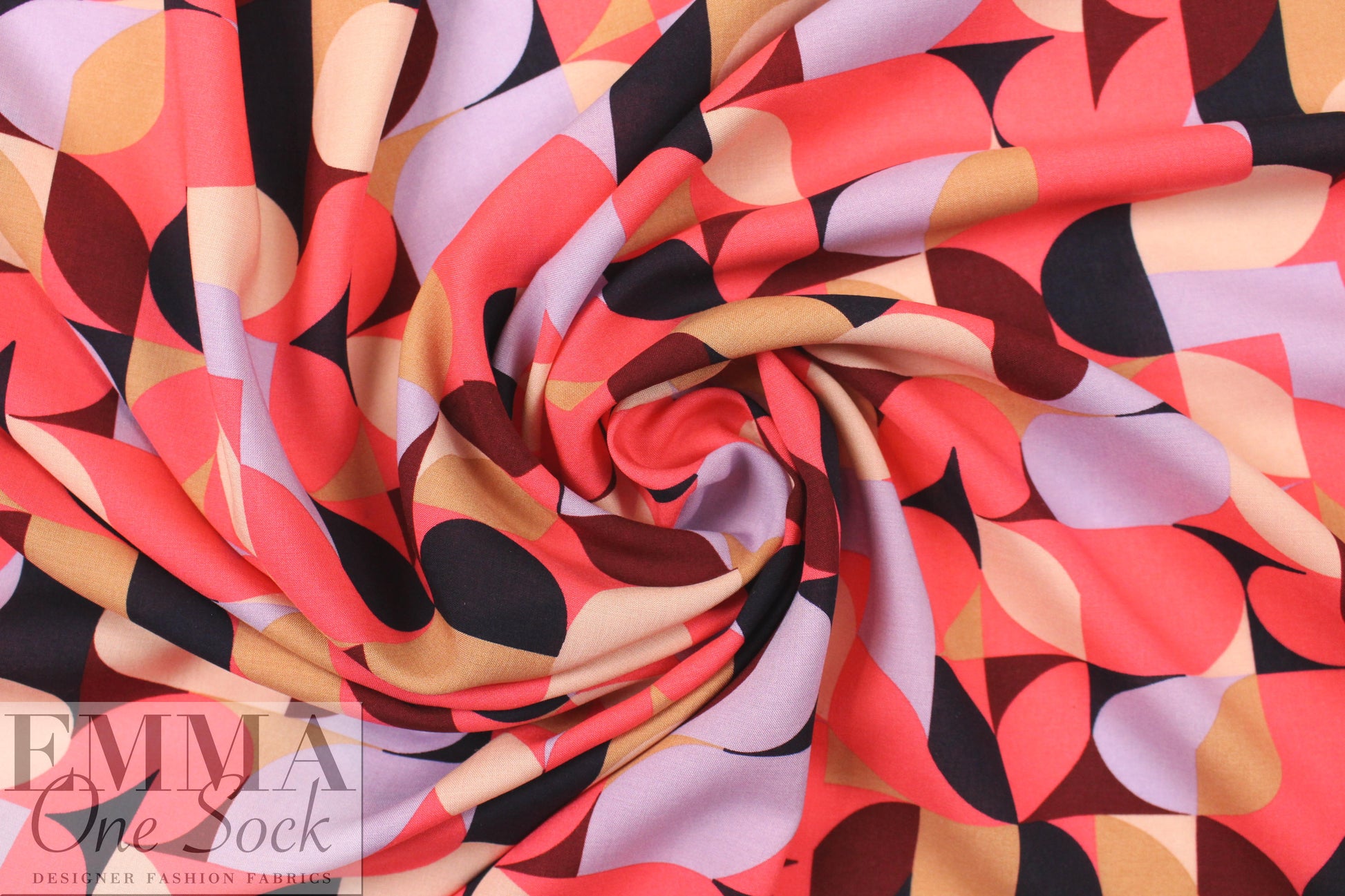 Italian contempo graphic 1 drapey viscose woven .75 yds