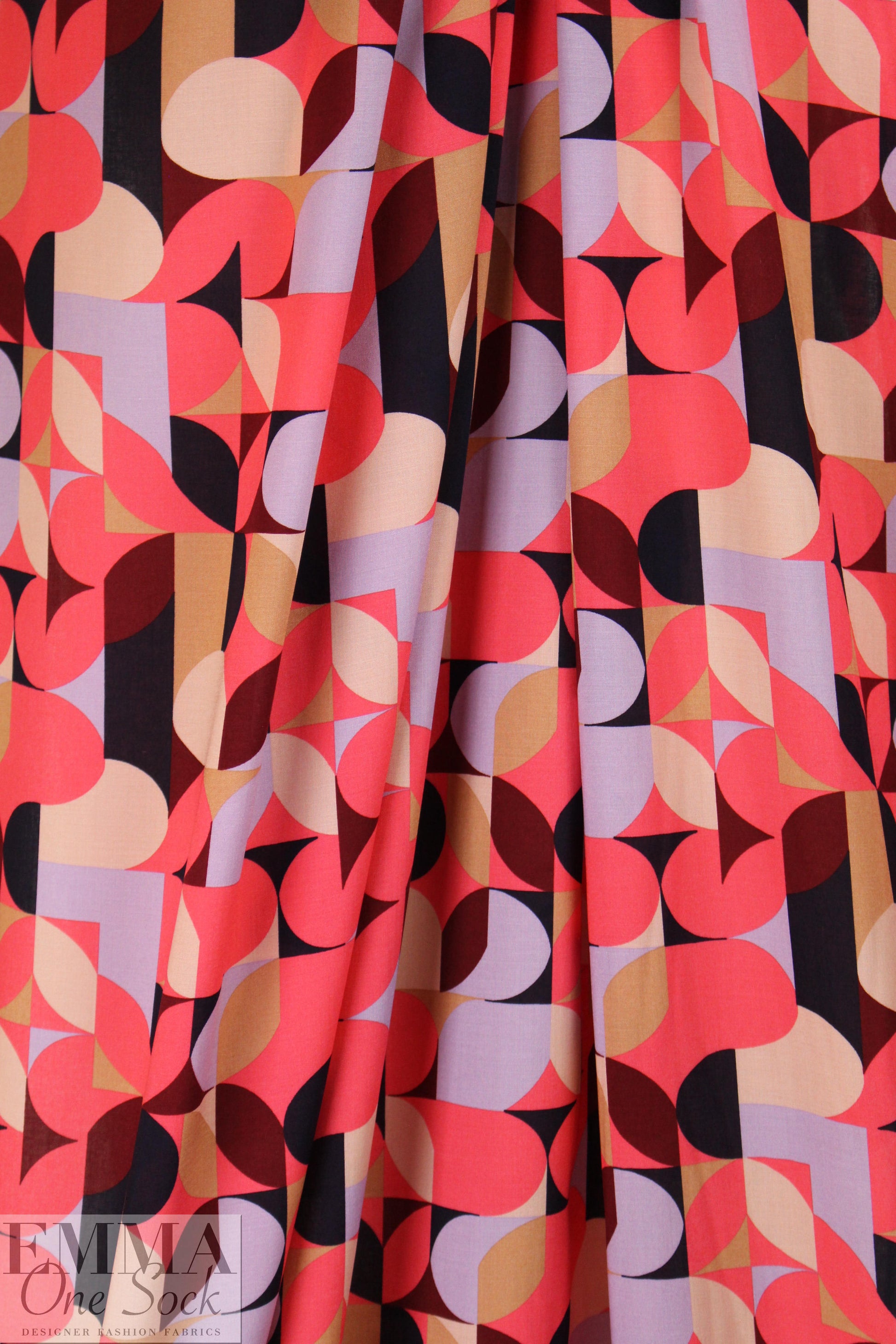 Italian contempo graphic 1 drapey viscose woven .75 yds