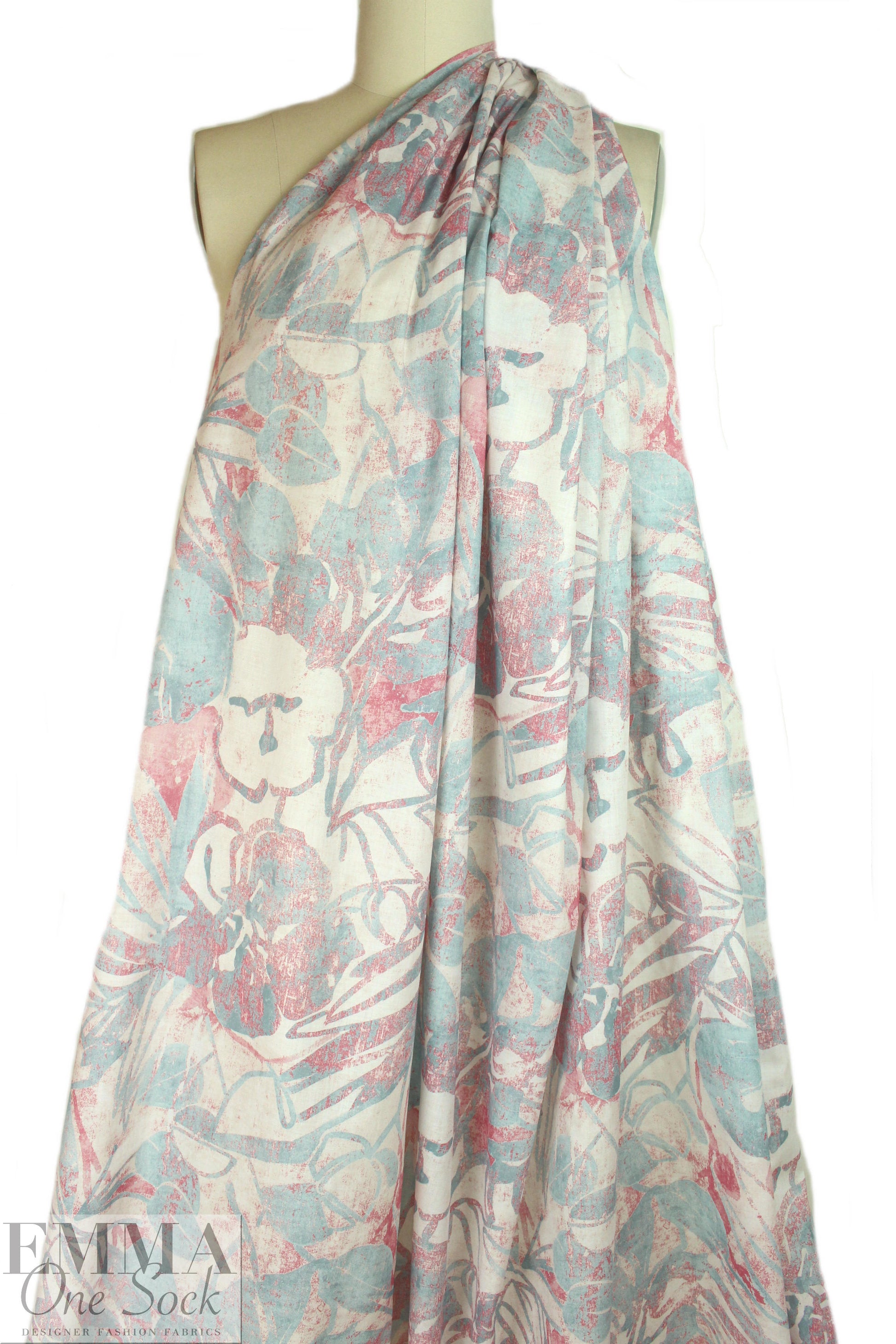 Italian garden whispers print cotton voile