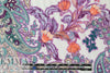 Italian coral/wisteria paisley satin finish viscose woven .625 yds