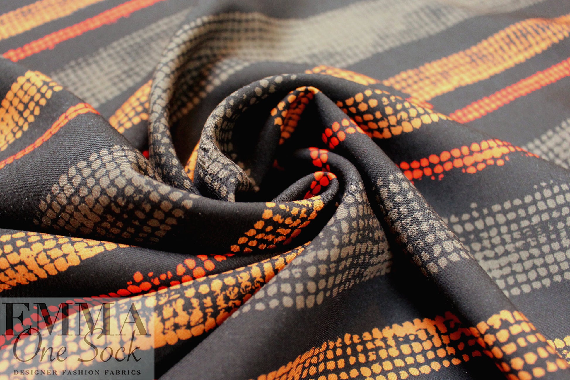 Massim0 'spicy tracks' viscose challis woven