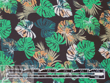 M@x Mara viscose challis - mini monstera reverie 1.33 yd